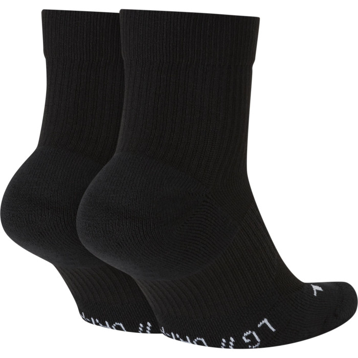 Nike Multiplier Ankle 2 pack Chaussettes - noir, blanc