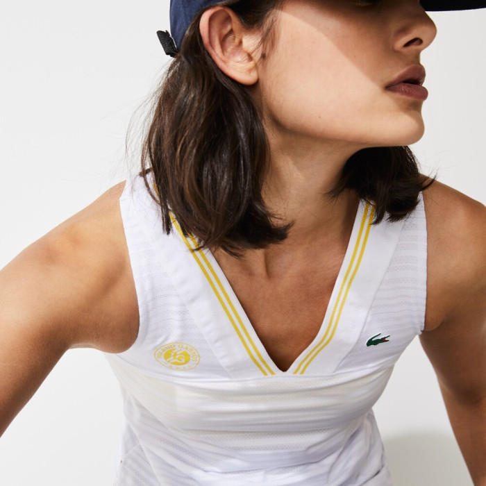 Lacoste Debardeur Roland Garros Femme PE21 - blanc