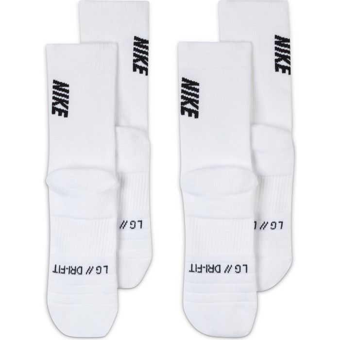 Nike Multiplier Max Crew 2 pack Chaussettes - multi blanc noir, blanc, multicolore