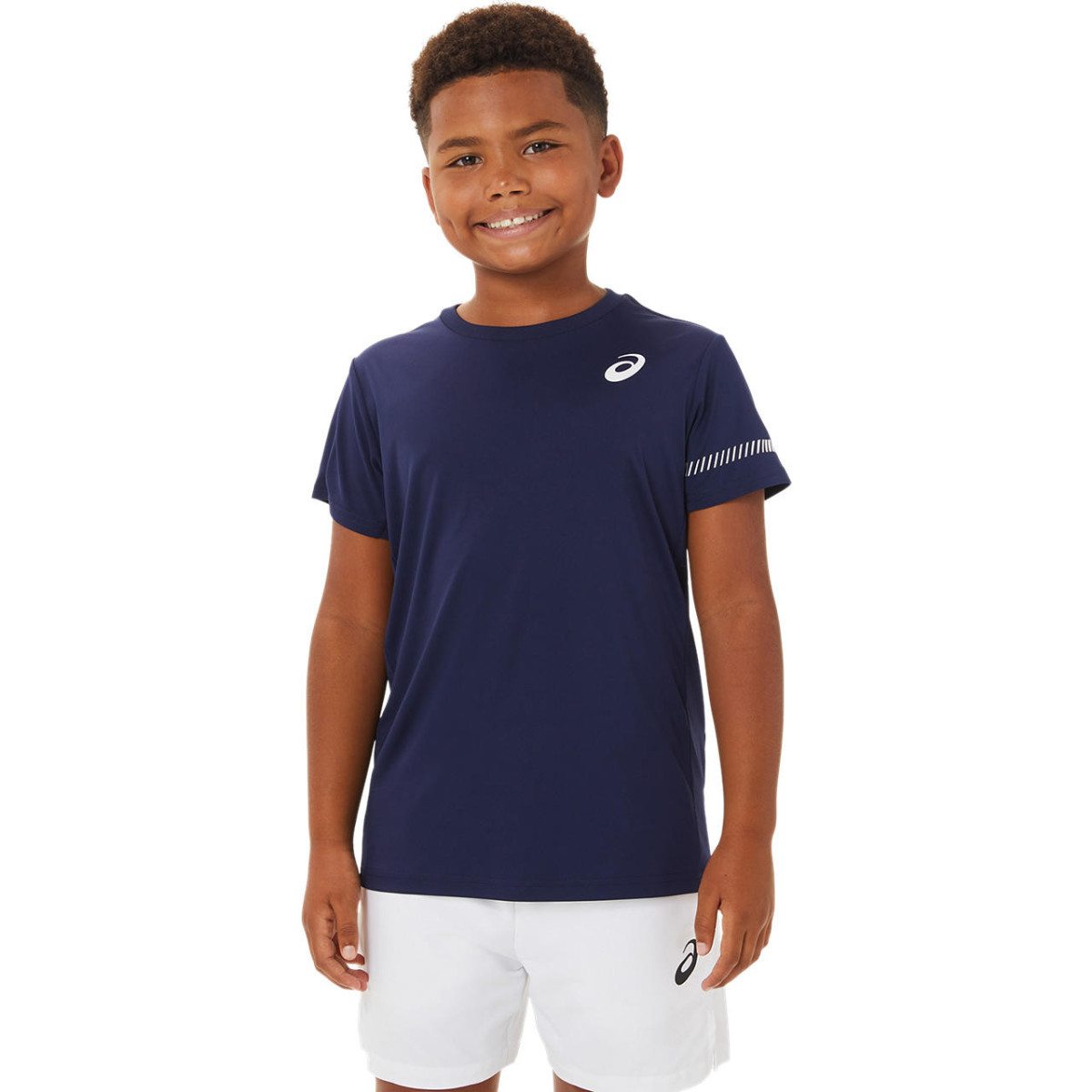 Asics Tennis T-shirt Enfant Marine AH22