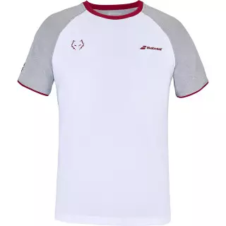Babolat Crew Neck T-shirt Juan Lebron Homme Blanc Gris 2024