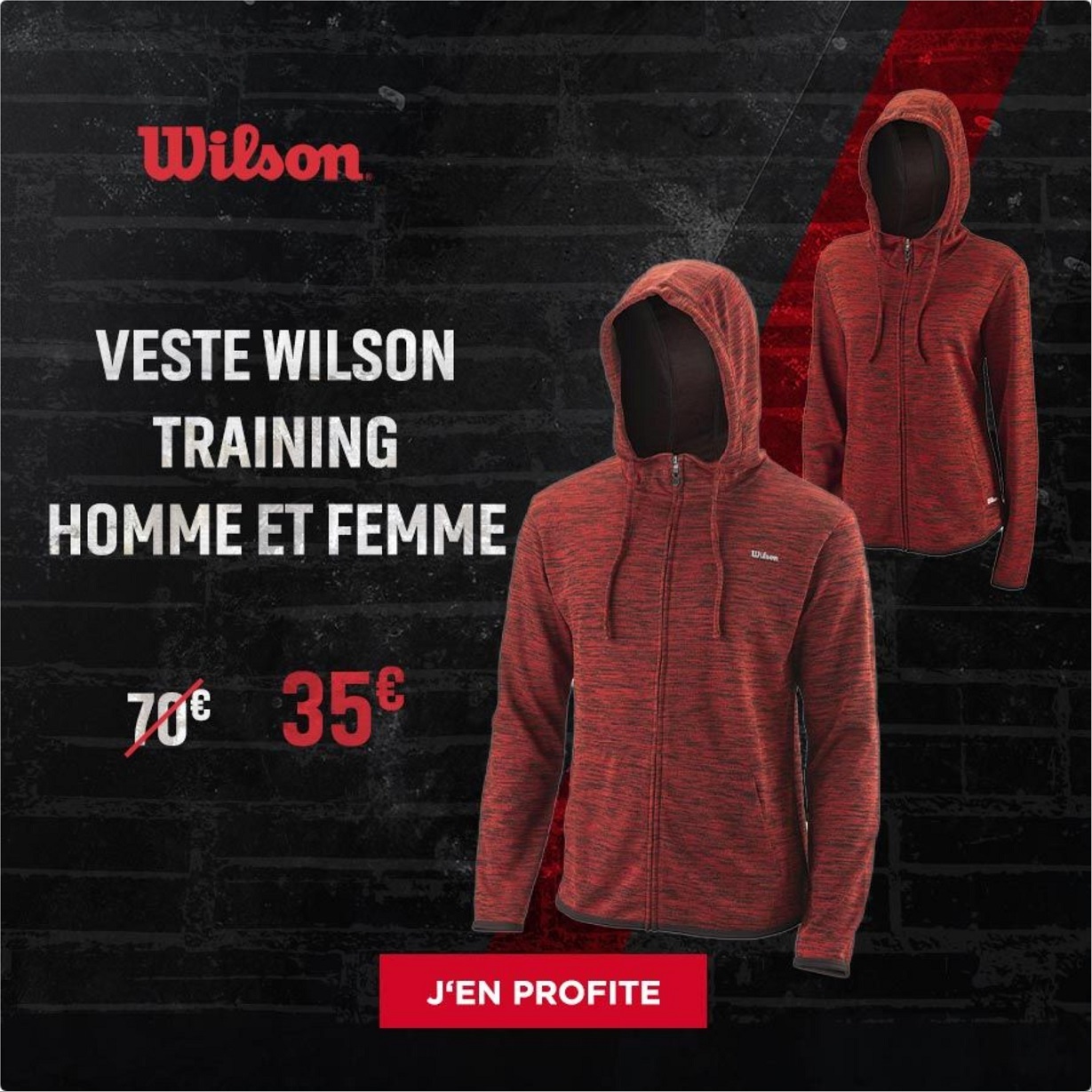 Exclu : la veste de training Wilson à 35 euros - Protennis