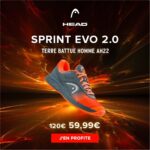 Offre exclusive chaussures Head Sprint Evo Terre Battue homme.