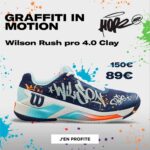 Promo chaussures Wilson Rush Pro 4.0 édition Paris homme.